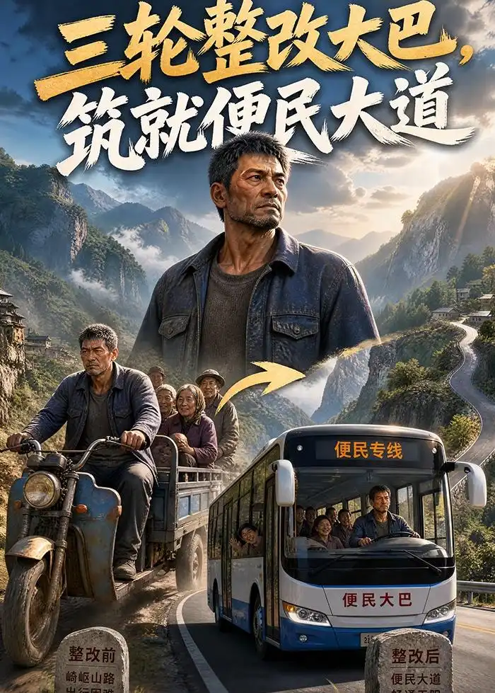 三轮整改大巴筑就便民大道（45集）AI短剧
