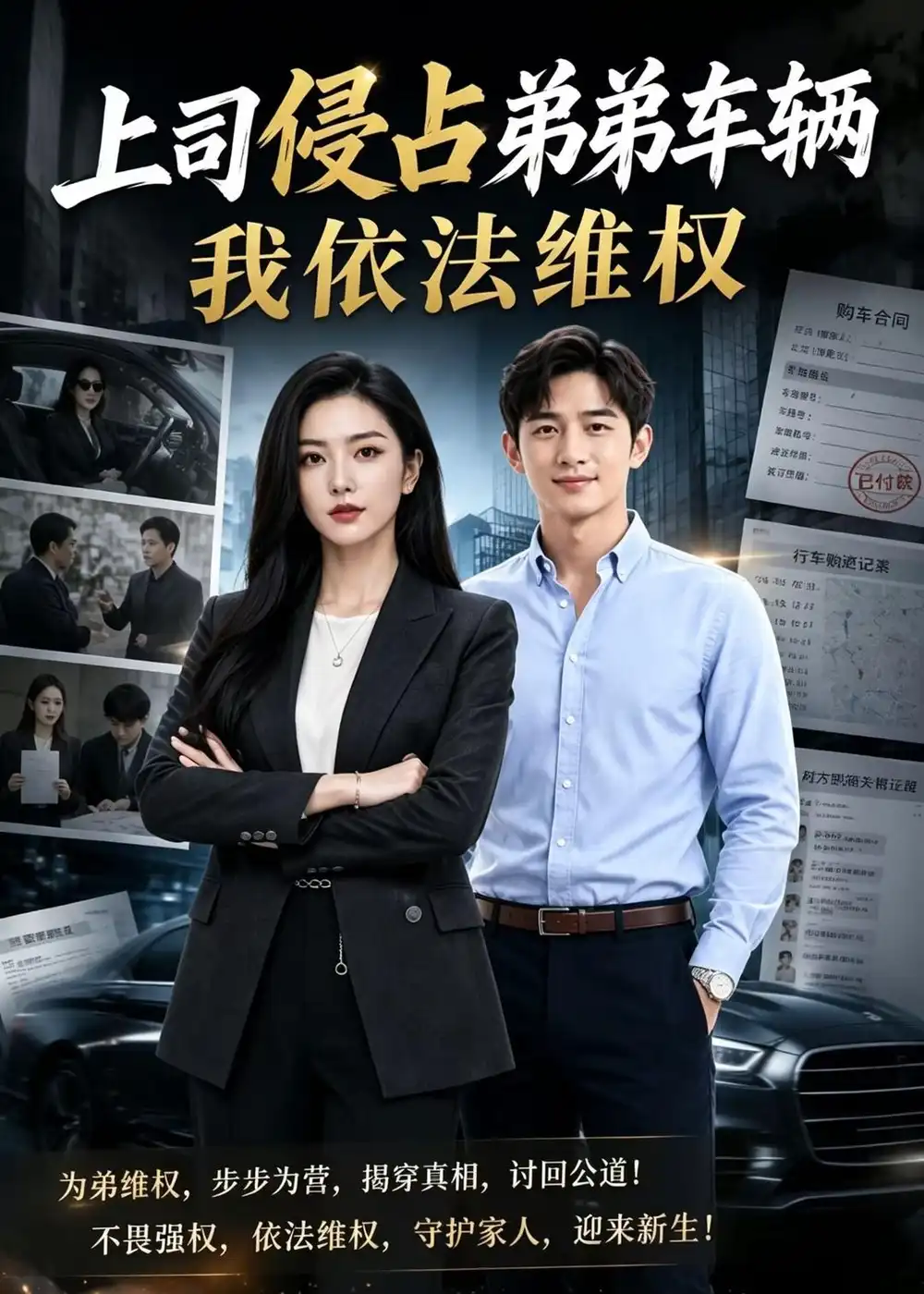 上司侵占弟弟车辆我依法维权（35集）AI短剧