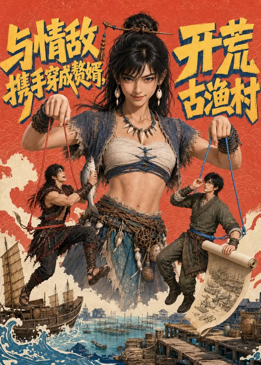 与情敌携手穿成赘婿，开荒古渔村 （60集）