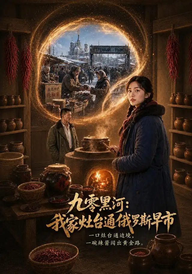 九零黑河：我家灶台通俄罗斯早市（64集）Ai短剧