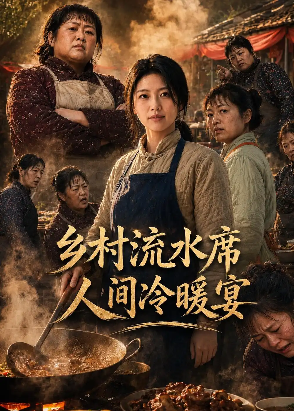 乡村流水席人间冷暖宴（70集）AI短剧