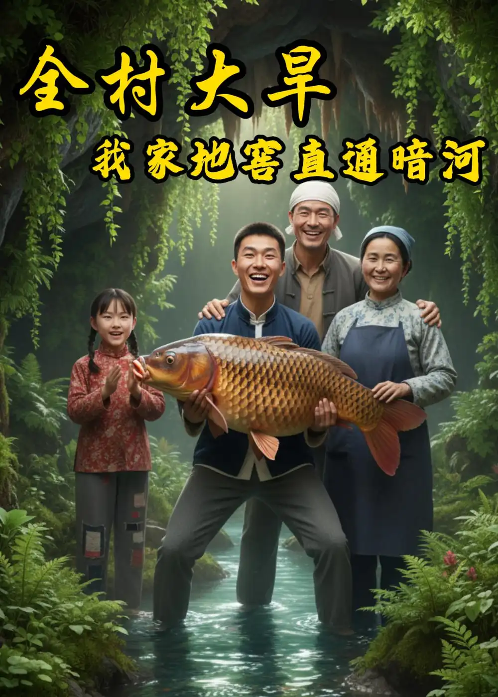 全村大旱我家地窖直通暗河（39集）Ai短剧
