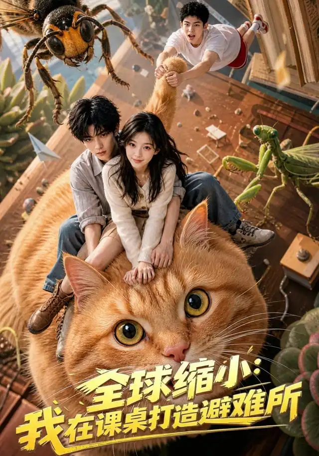 全球缩小：我在课桌打造避难所（80集）AI短剧