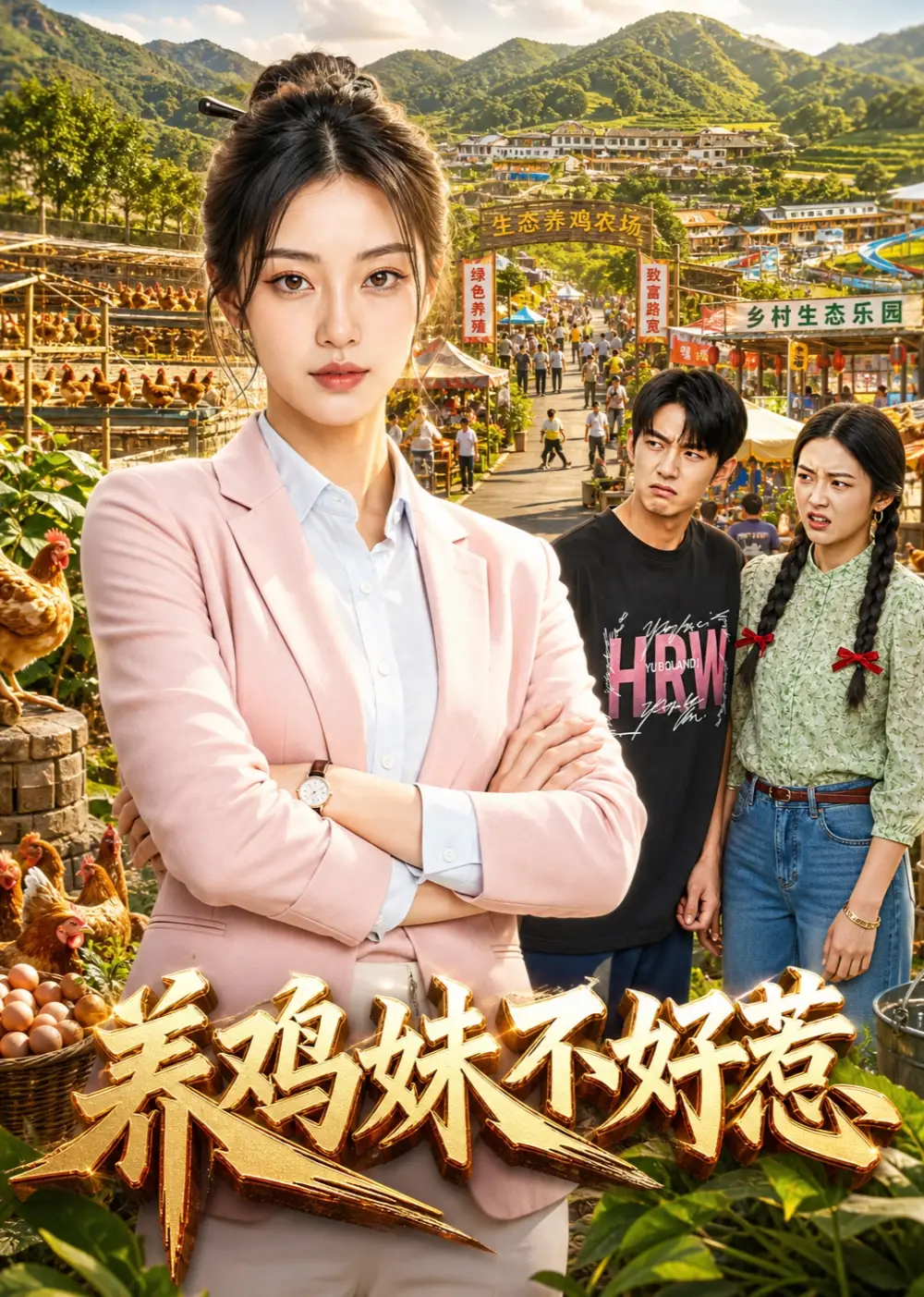 养鸡妹不好惹（46集）AI短剧