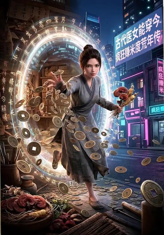 古代医女能穿今，疯狂赚米度荒年传（74集）Ai短剧