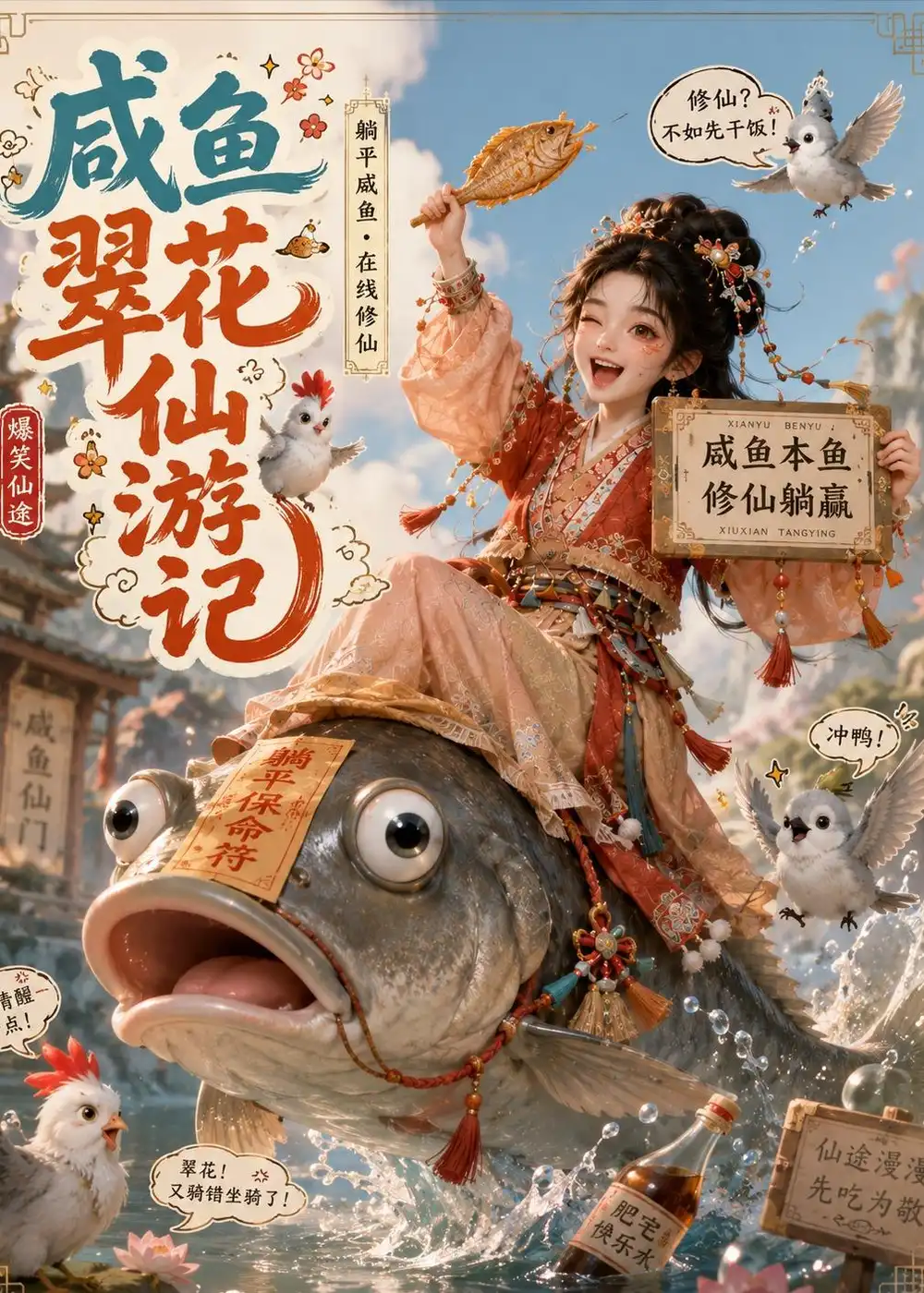 咸鱼翠花仙游记（53集）AI短剧