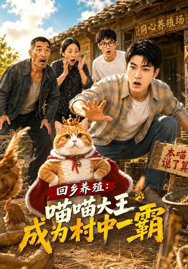 回乡养殖：喵喵大王成为村中一霸（80集）AI短剧