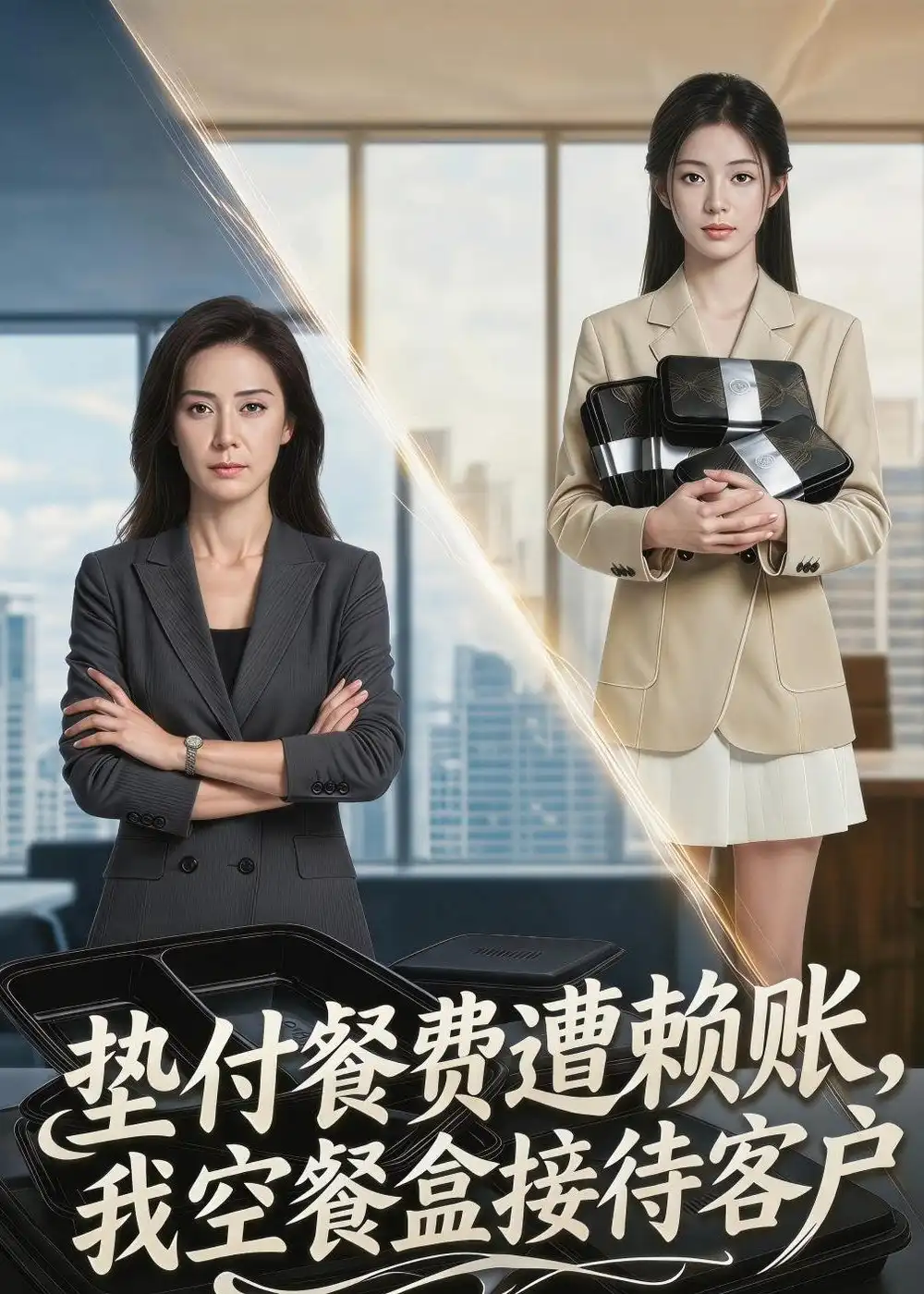 垫付餐费遭赖账我空餐盒接待客户（31集）Ai短剧