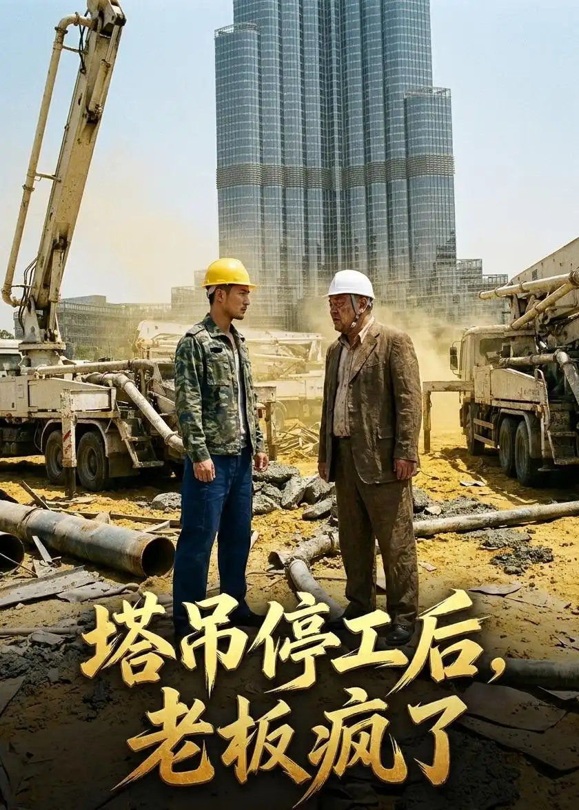 塔吊停工后老板疯了（52集）Ai短剧