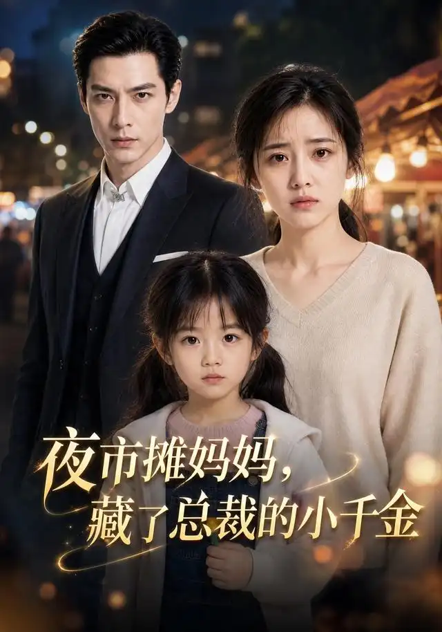 夜市摊妈妈，藏了总裁的小千金（40集） AI短剧