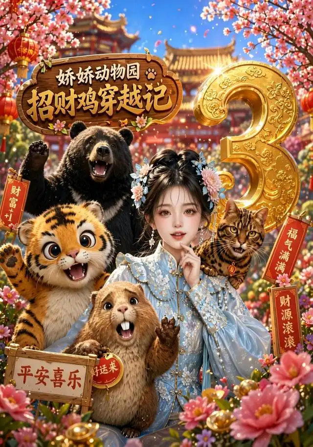 娇娇动物园招财鸡穿越记第三季（122集）AI短剧