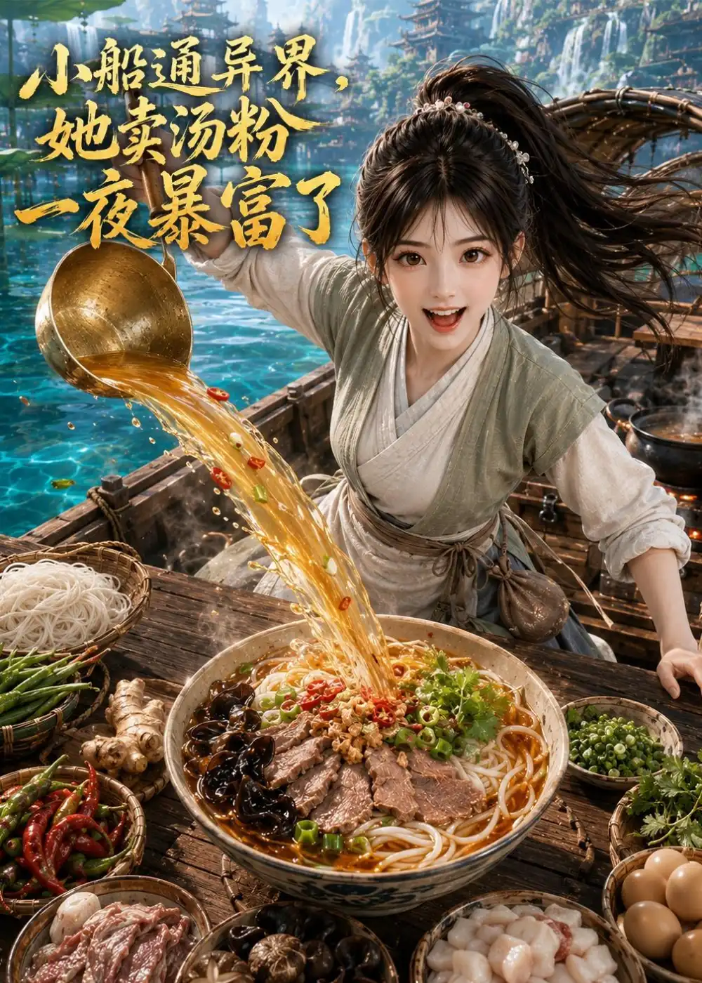 小船通异界，她卖汤粉一夜暴富了（62集）