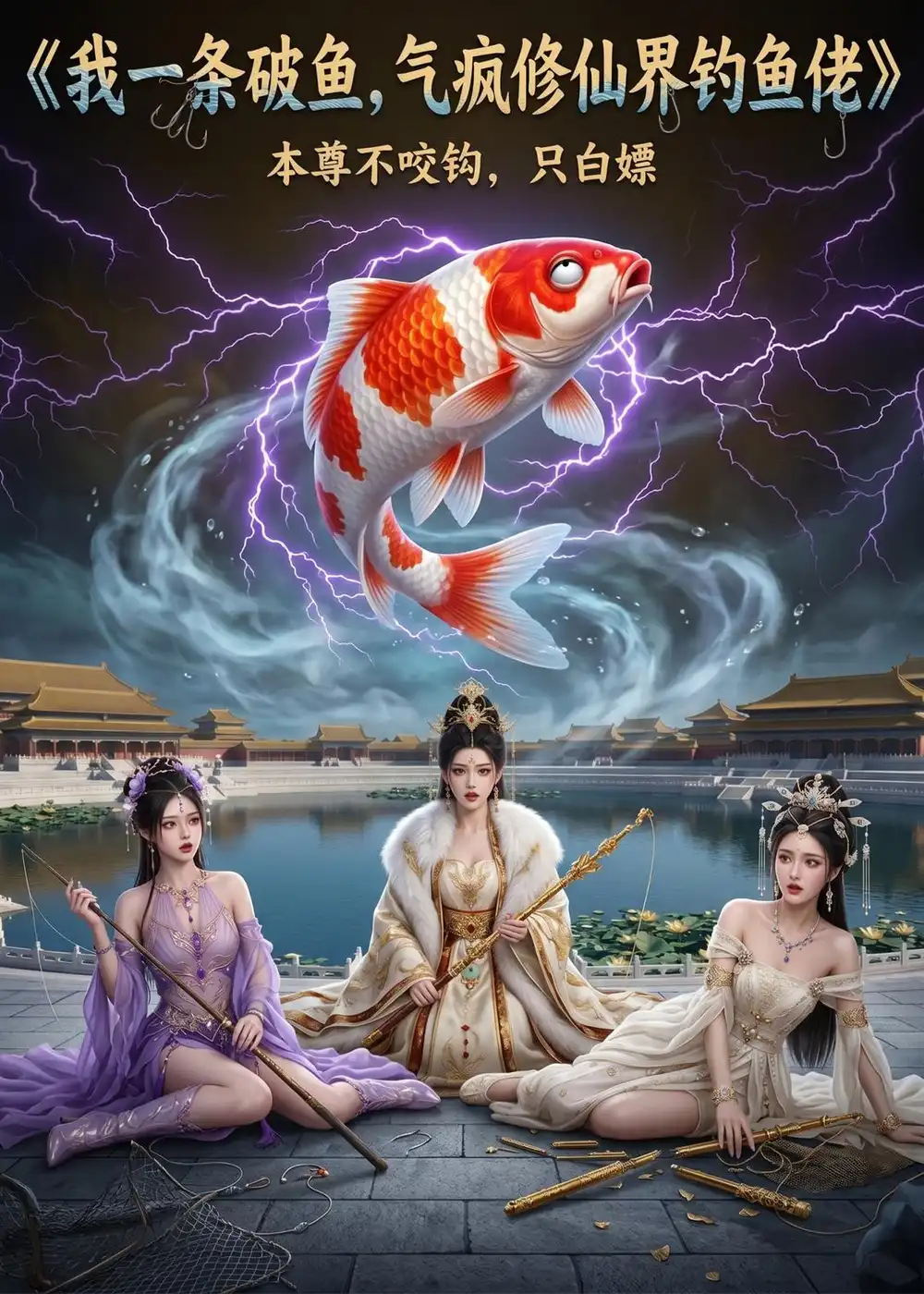 我一条破鱼气疯修仙界钓鱼佬（45集）AI短剧