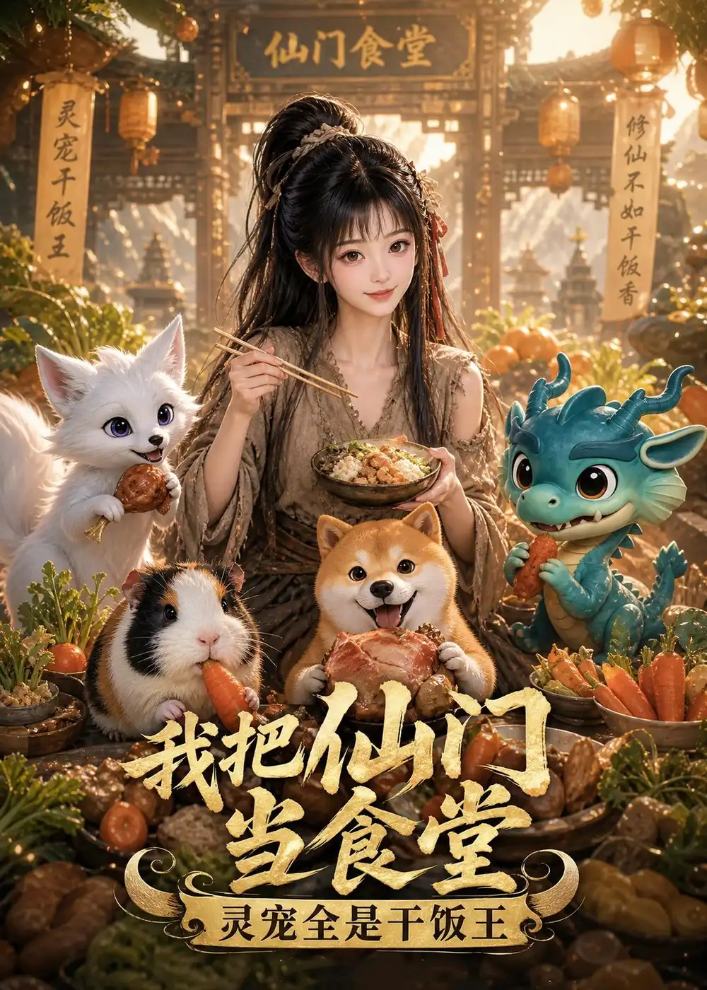 我把仙门当食堂，灵宠全是干饭王（41集）AI短剧