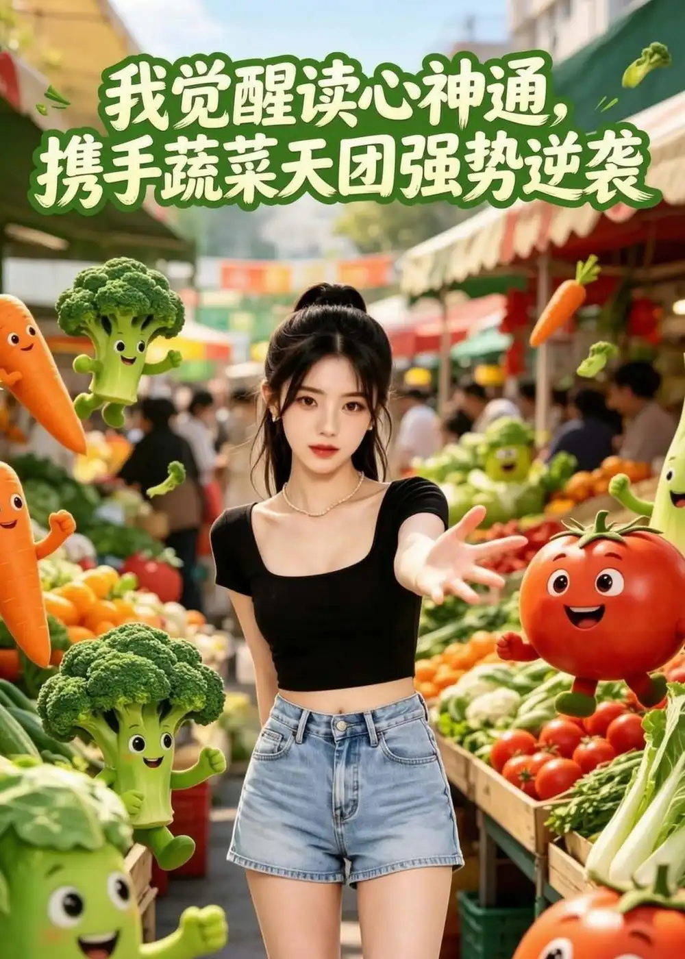 我觉醒读心神通携手蔬菜天团强势逆袭（75集）AI短剧