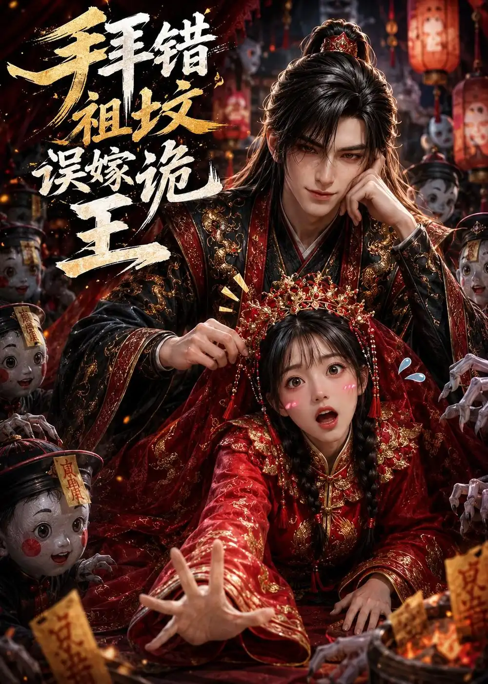 拜错祖坟误嫁诡王（46集）AI短剧