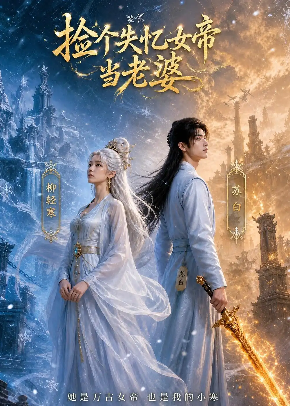 捡个失忆女帝当老婆（81集）AI短剧