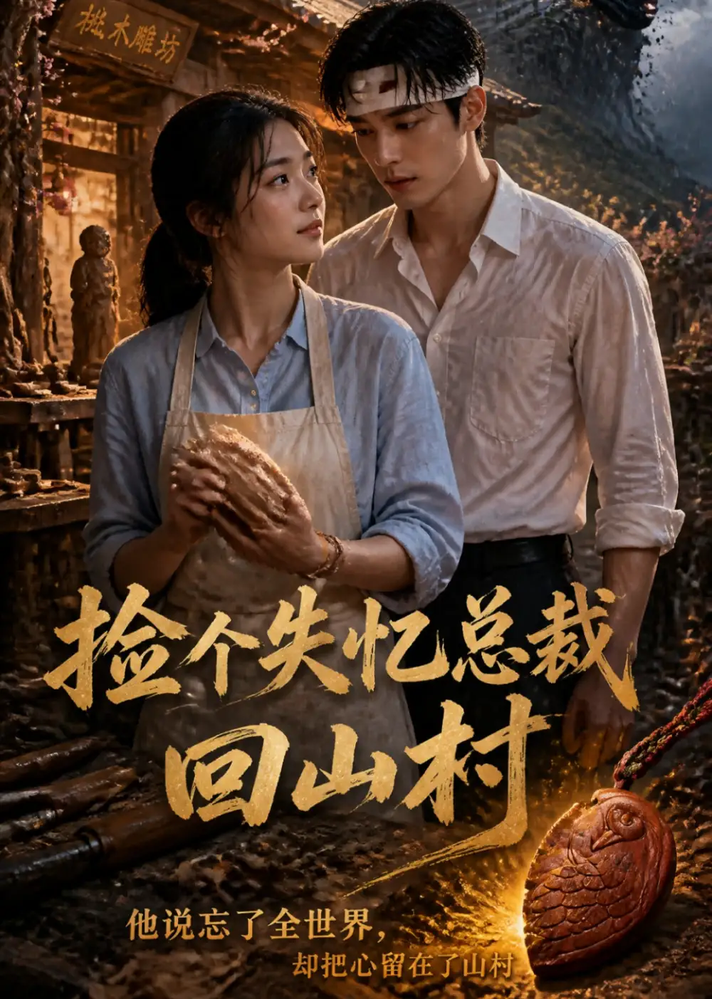捡个失忆总裁回山村（14集）