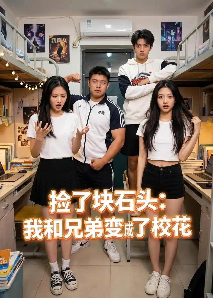 捡了块石头我和兄弟变成了校花（35集）Ai短剧