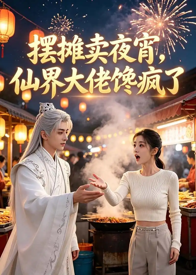 摆摊卖夜宵仙界大佬馋疯了（60集）AI短剧
