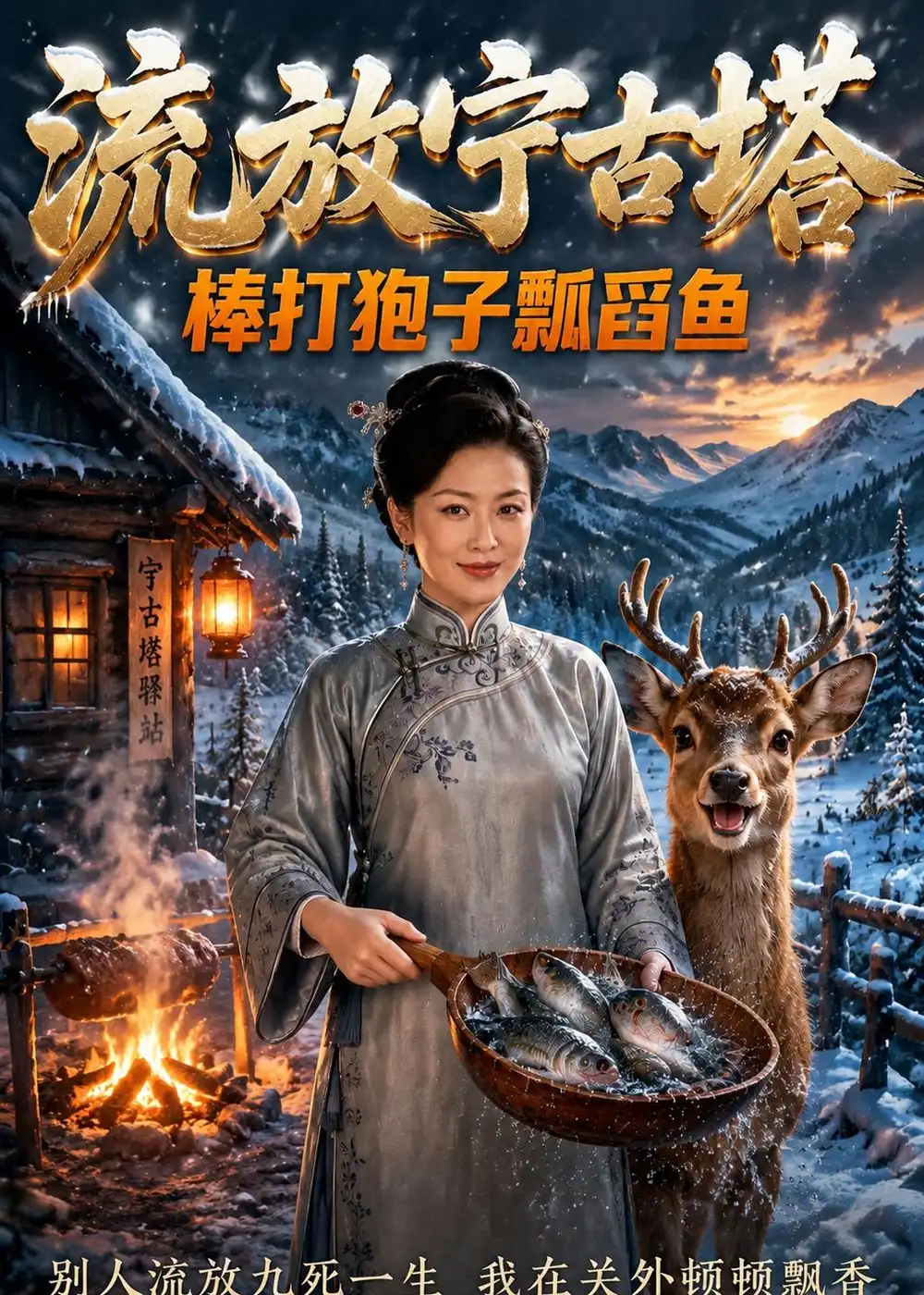 流放宁古塔棒打狍子瓢舀鱼（50集）AI短剧