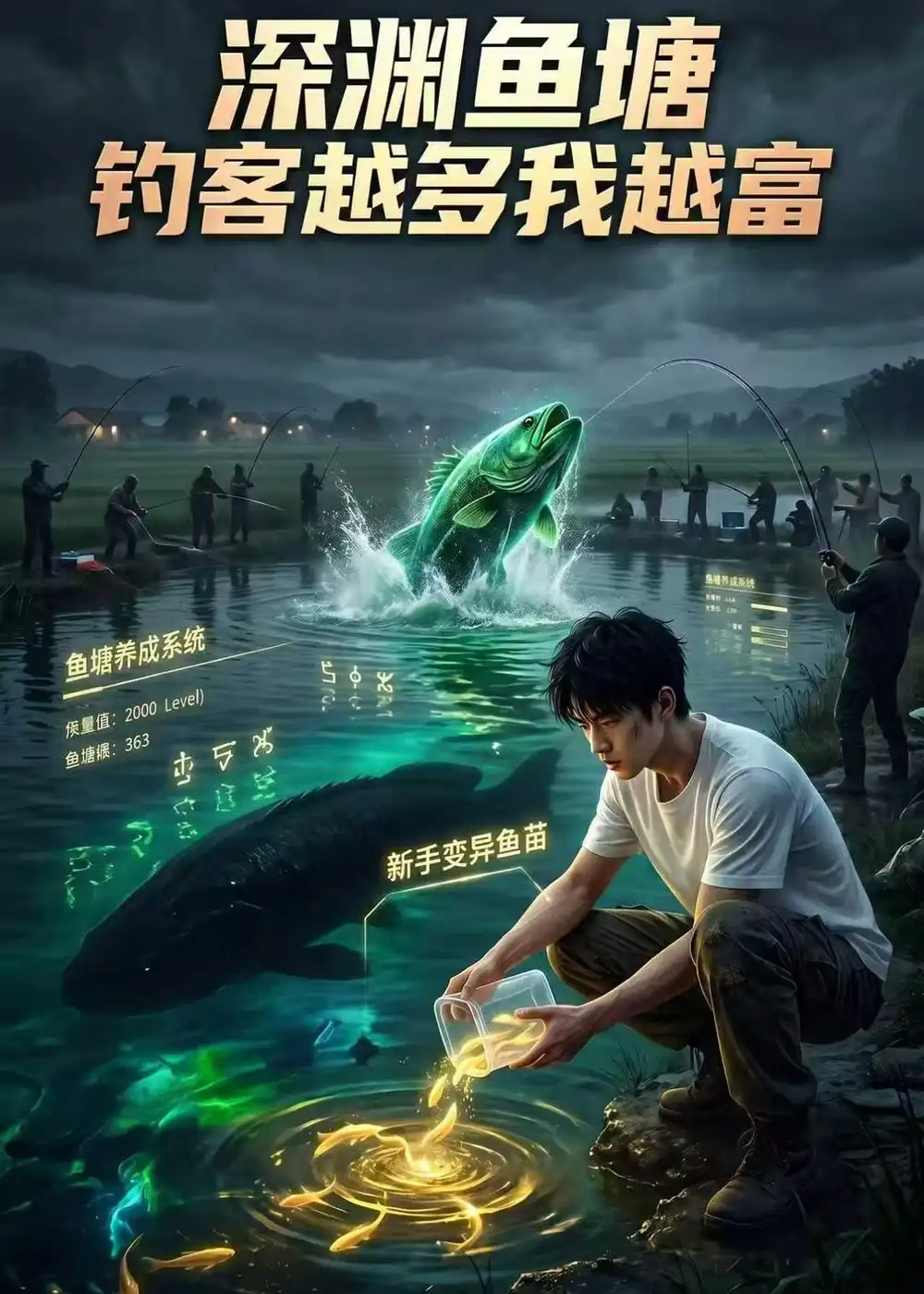 深渊鱼塘钓客越多我越富（63集）Ai短剧