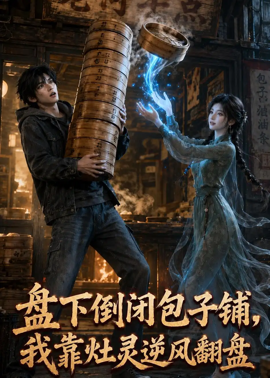 盘下倒闭包子铺我靠灶灵逆风翻盘（50集）AI短剧