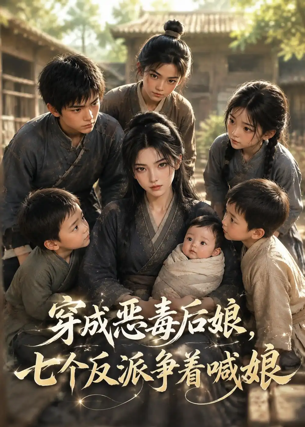 穿成恶毒后娘，七个反派争着喊娘（111集）