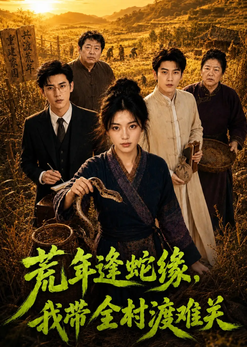 荒年逢蛇缘，我带全村渡难关（40集）