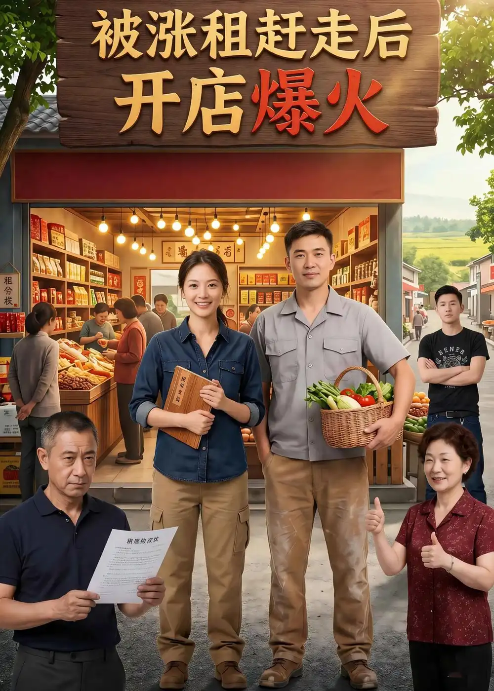被涨租赶走后开店爆火（31集）AI短剧