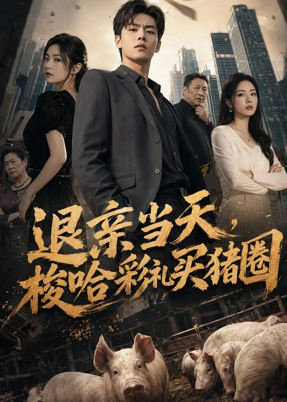 退亲当天梭哈彩礼买猪圈（43集）AI短剧