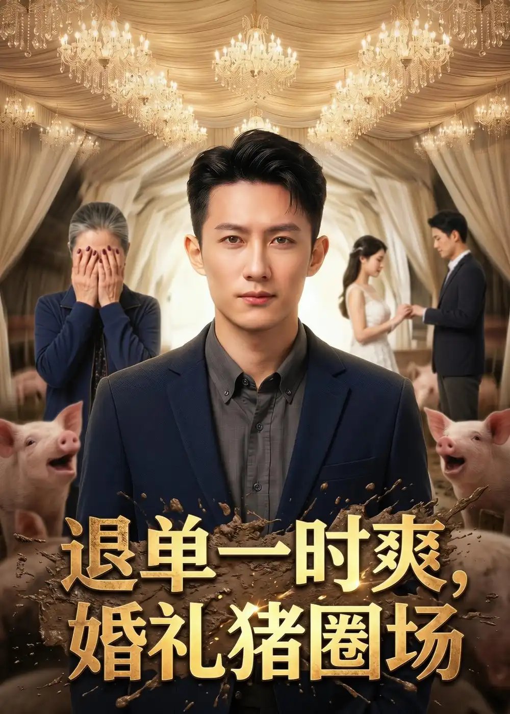 退单一时爽，婚礼猪圈场（45集）AI短剧