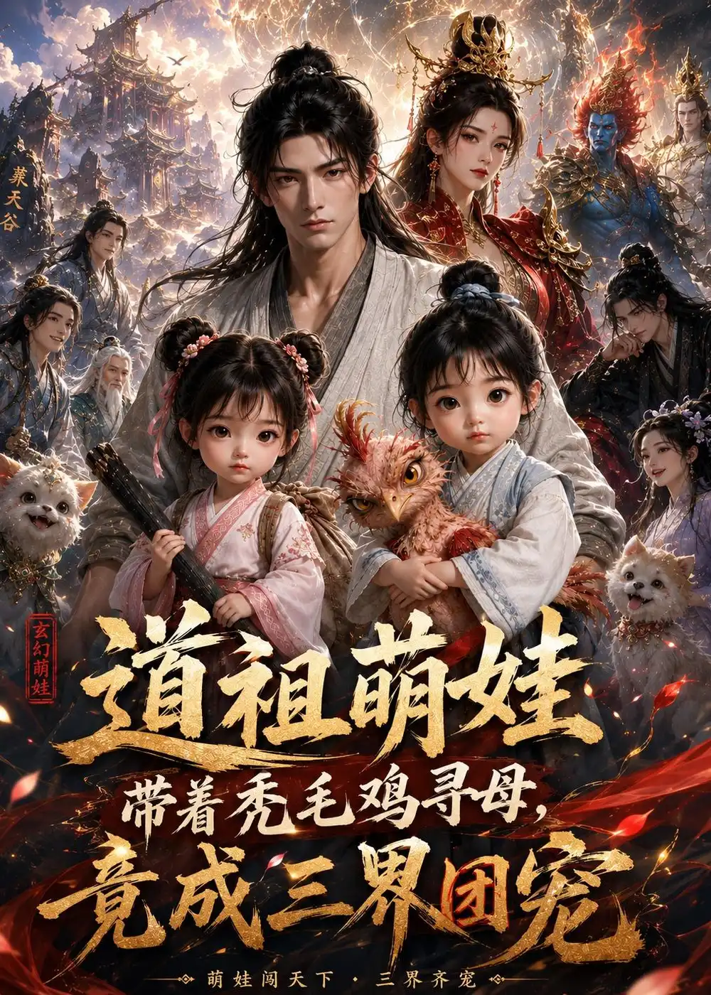 道祖萌娃带着秃毛鸡寻母，竟成三界团宠（57集）