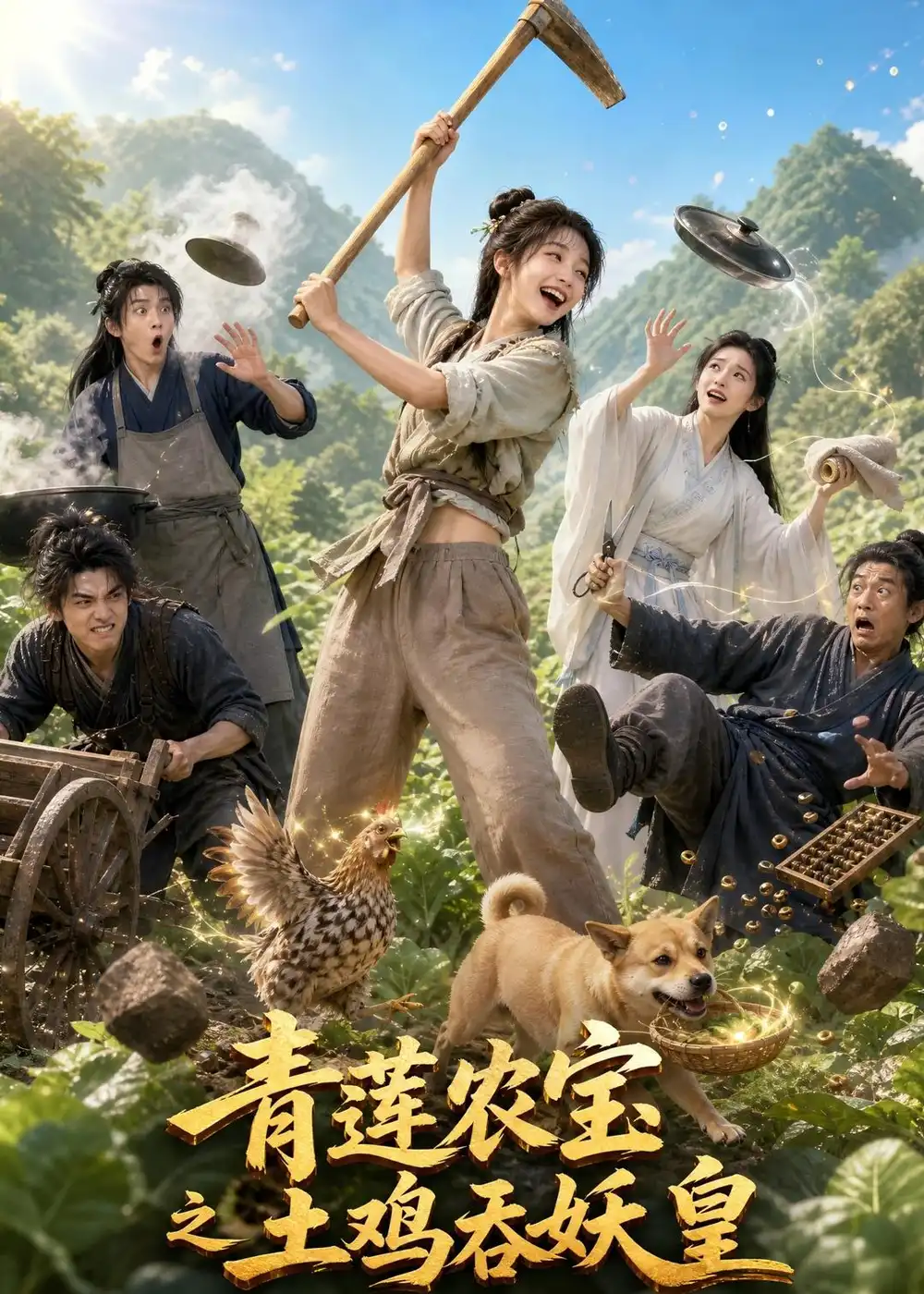 青莲农宝之土鸡吞妖皇（96集）AI短剧