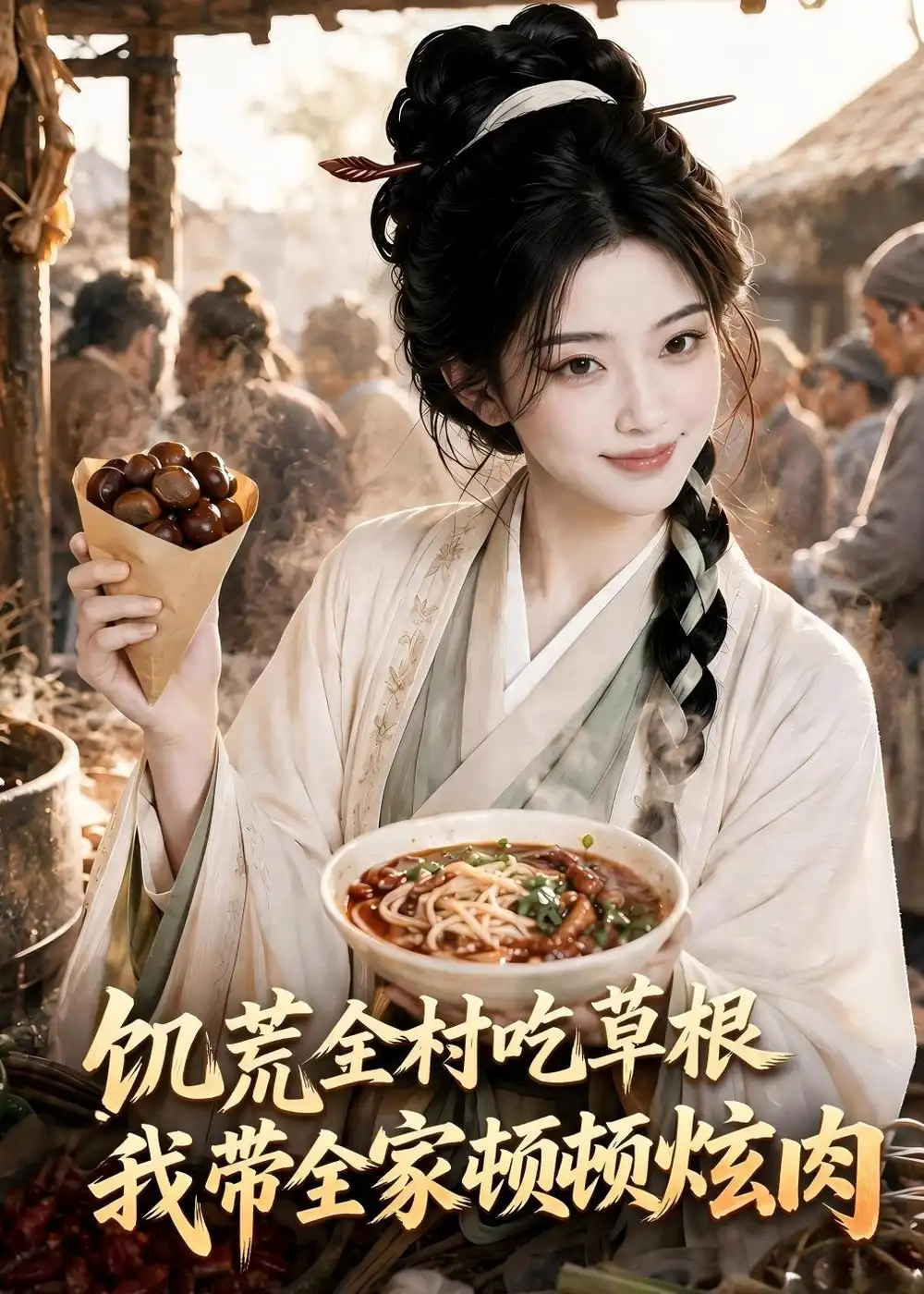 饥荒全村吃草根，我带全家顿顿炫肉（105就）