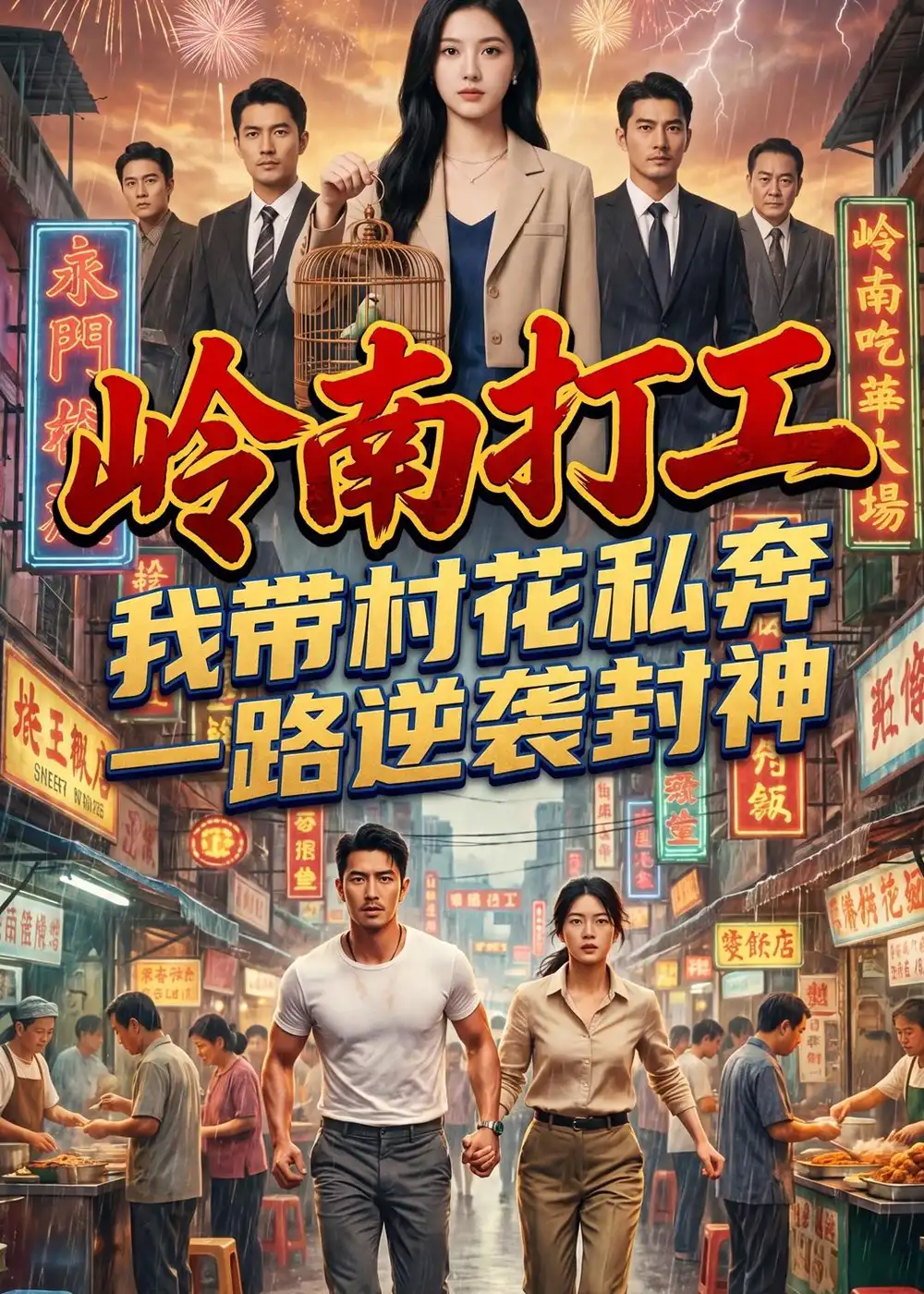115-岭南打工：我带村花私奔，一路逆袭封神（80集）Ai短剧