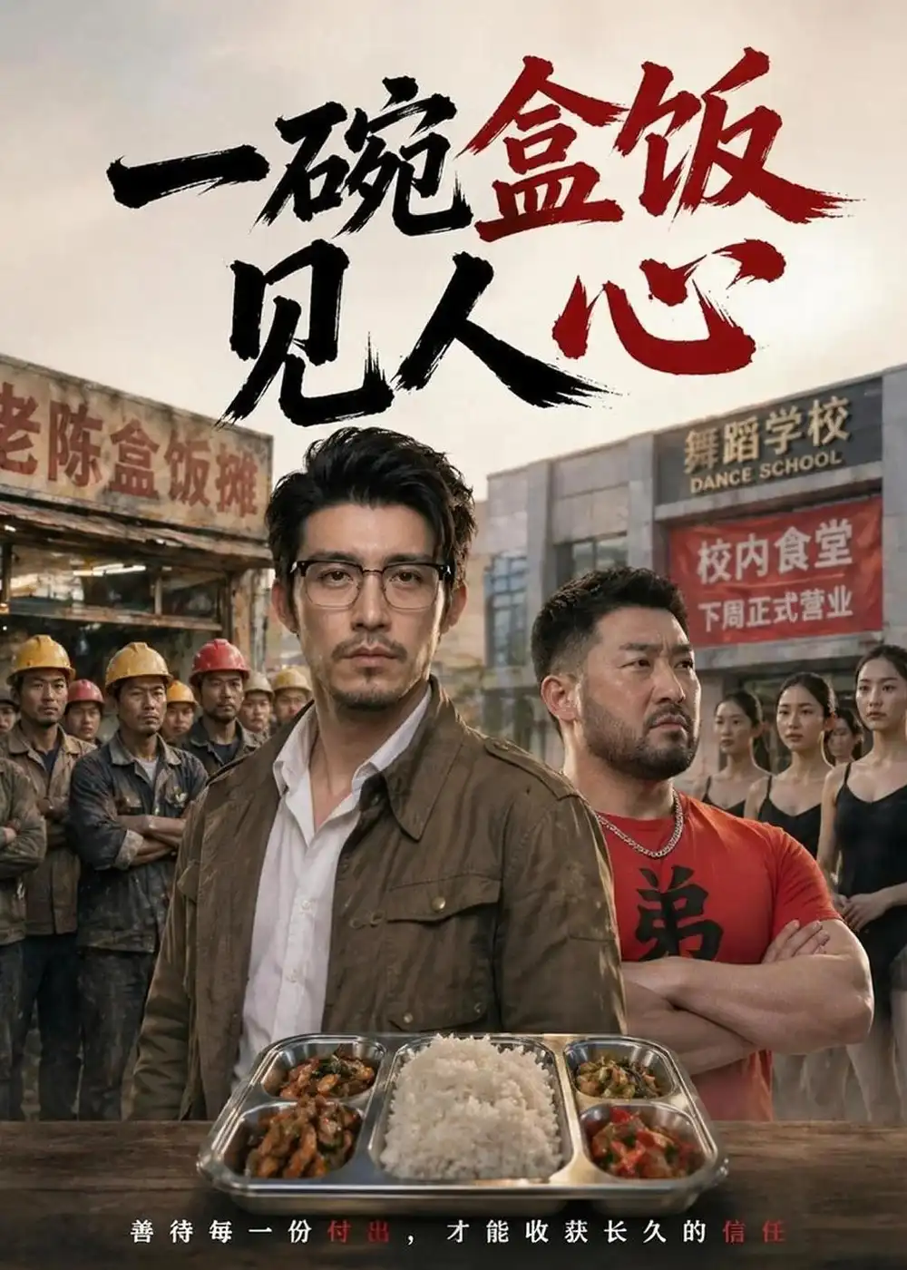 132-一碗盒饭见人心（34集）AI短剧