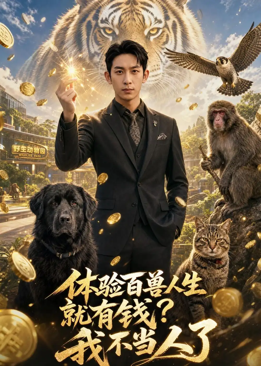 136-体验百兽人生就有钱？我不当人了（80集）AI短剧