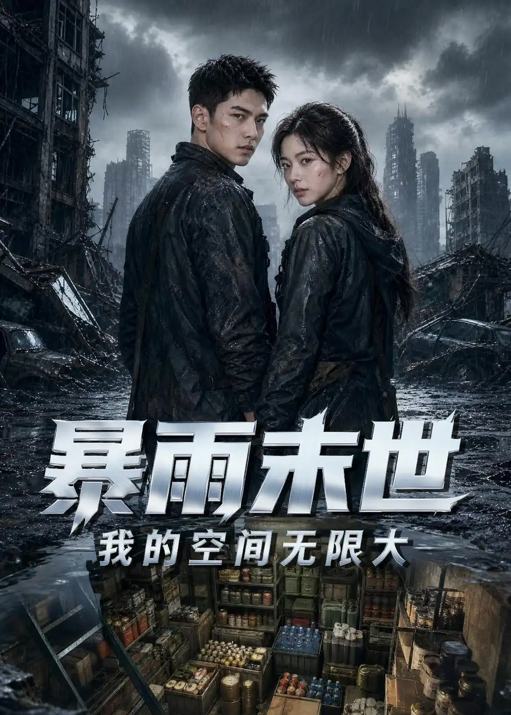 73-暴雨末世我的空间无限大（67集）Ai短剧